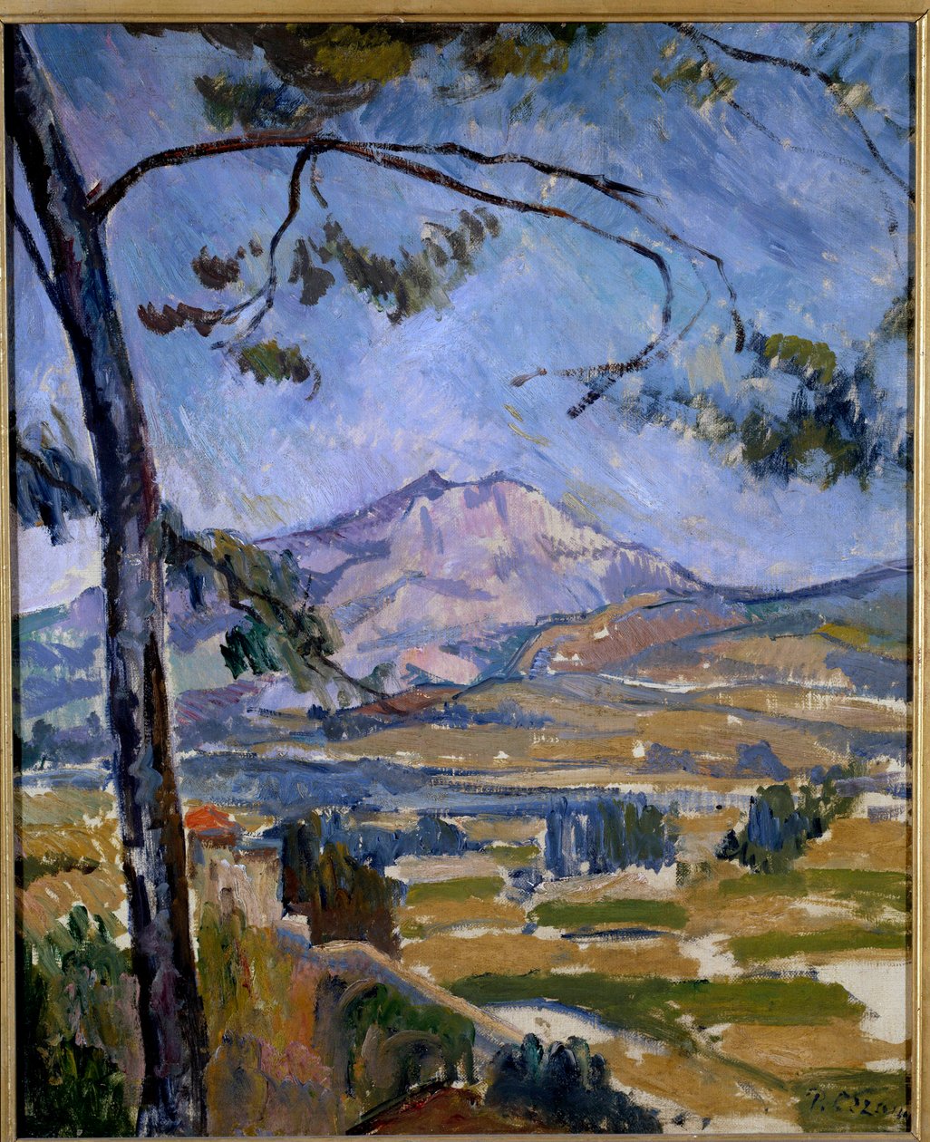 A Sainte Victoire hegy Paul Cezanne (1839-1906) festménye XIX. Mérete 0,55 x 0,45 m Párizs, Musee d