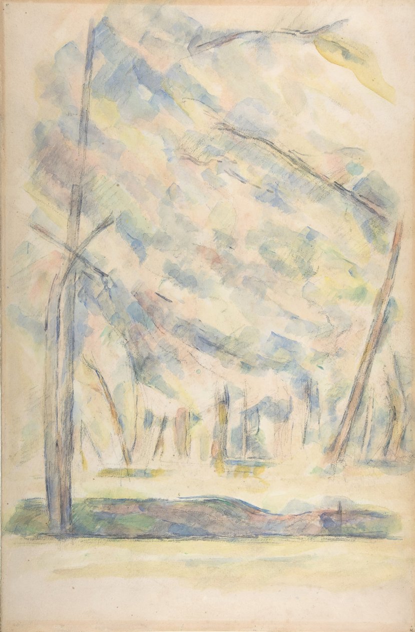 Tájkép recto, Sketch of rocks verso, n.d.. alkotó: Paul Cézanne