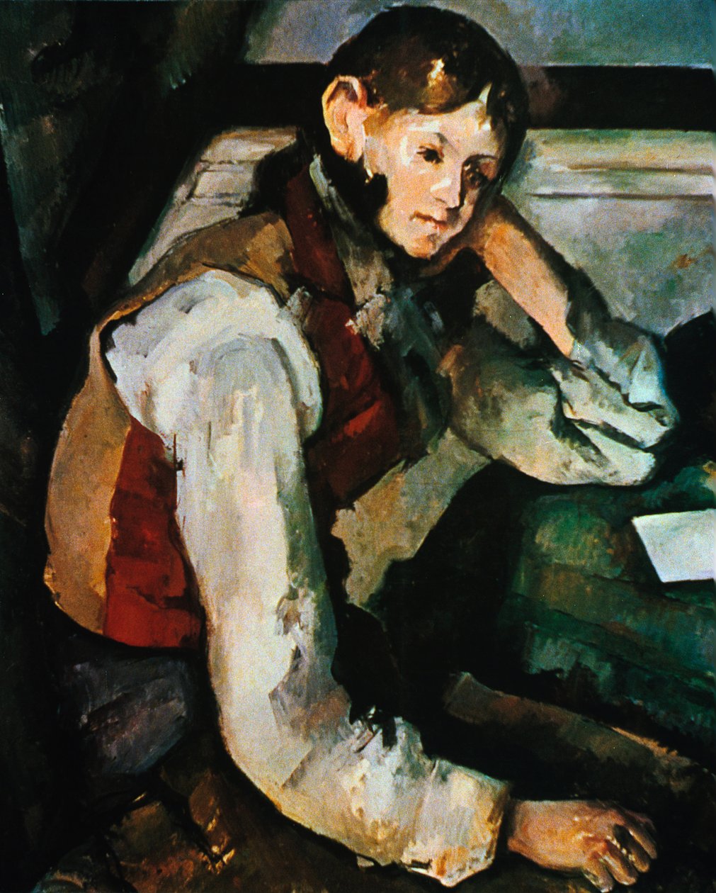 A vörös mellényes fiú, 1888-1890 alkotó: Paul Cézanne