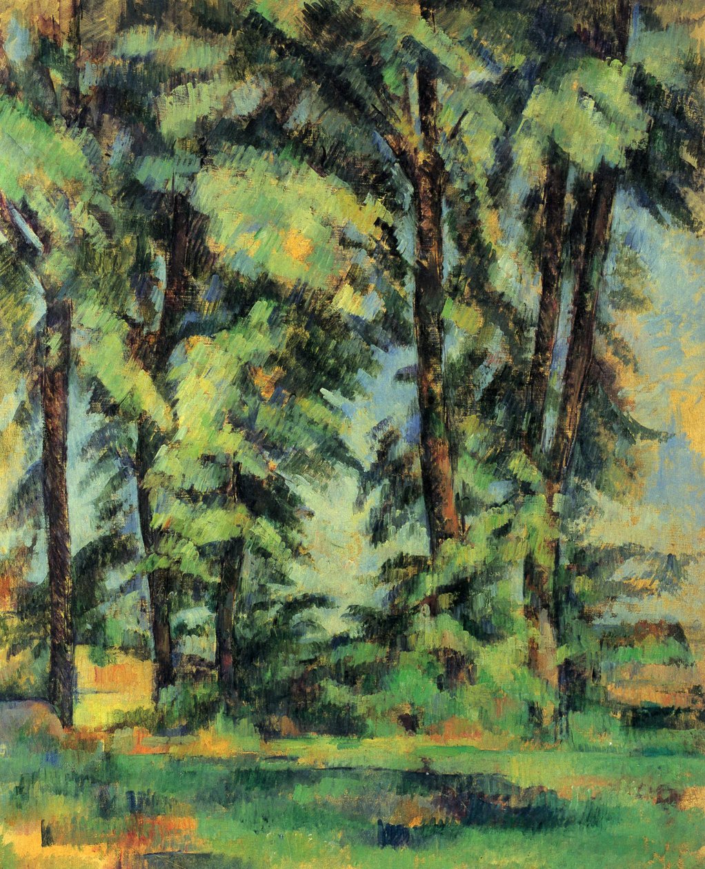 A nagy fák Jas de Bouffanban alkotó: Paul Cézanne