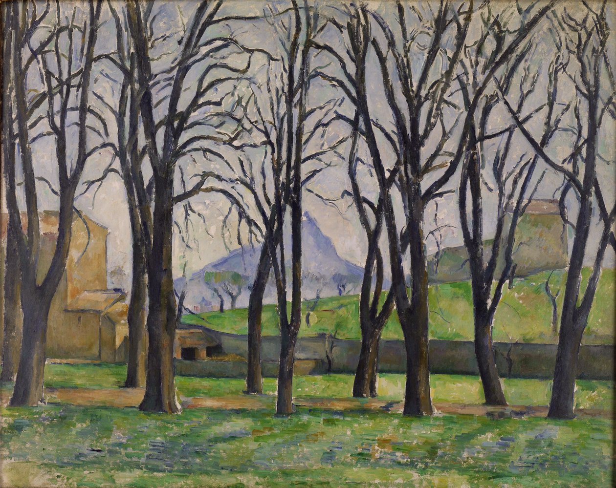 A gesztenyefák Jas de Bouffanban télen alkotó: Paul Cézanne