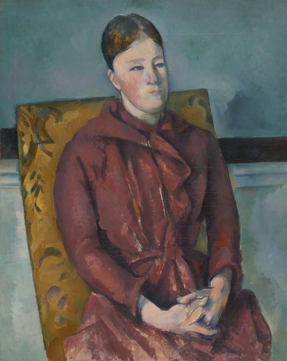 Madame Cézanne sárga székben, 188890. alkotó: Paul Cézanne
