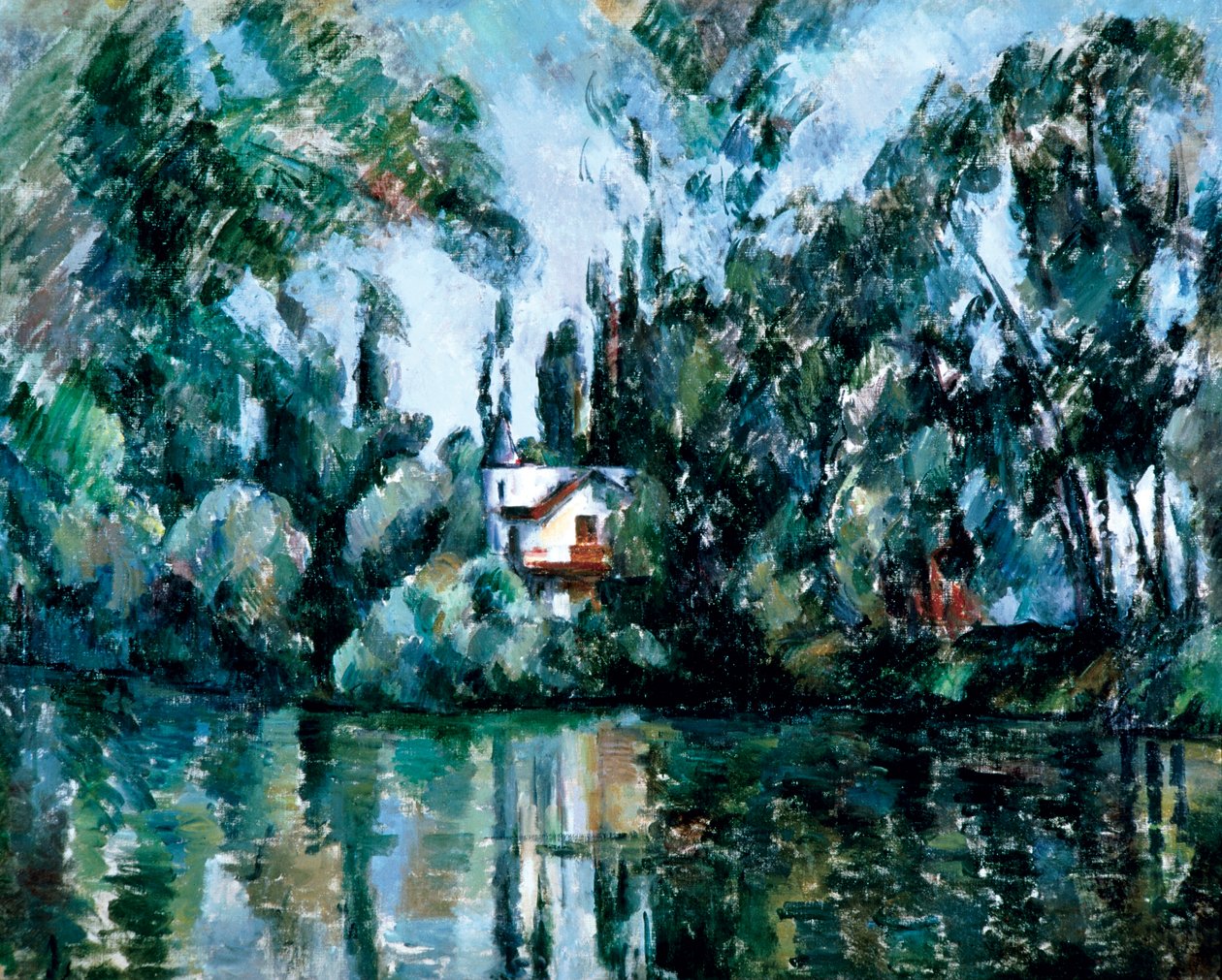 Ház a Marne partján (Île Machefer, Saint-Maur-des-Fossés) alkotó: Paul Cézanne