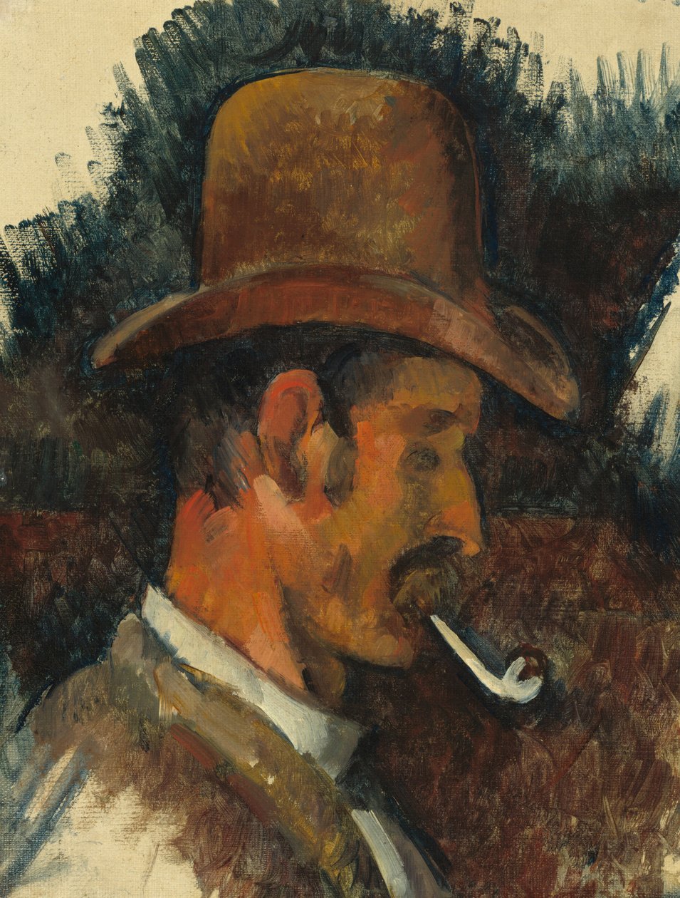 Férfi csővel alkotó: Paul Cézanne