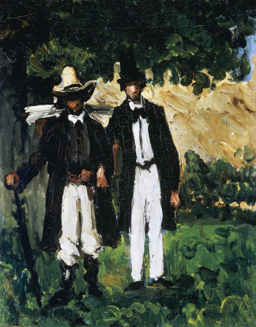 Marion és Valabregue pózol egy képhez, 1866 alkotó: Paul Cézanne