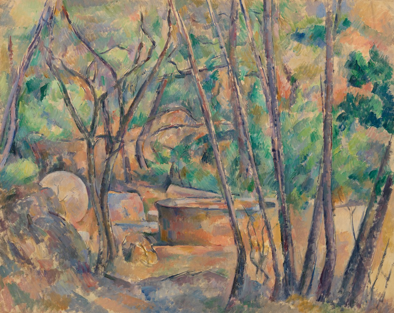 Malomkő és Ciszterna a fák alatt alkotó: Paul Cézanne