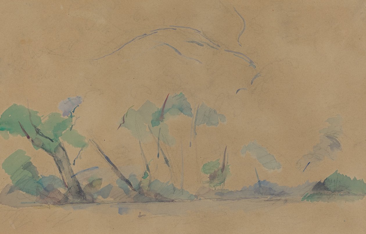 Mount Sainte-Victoire [elöl] alkotó: Paul Cézanne