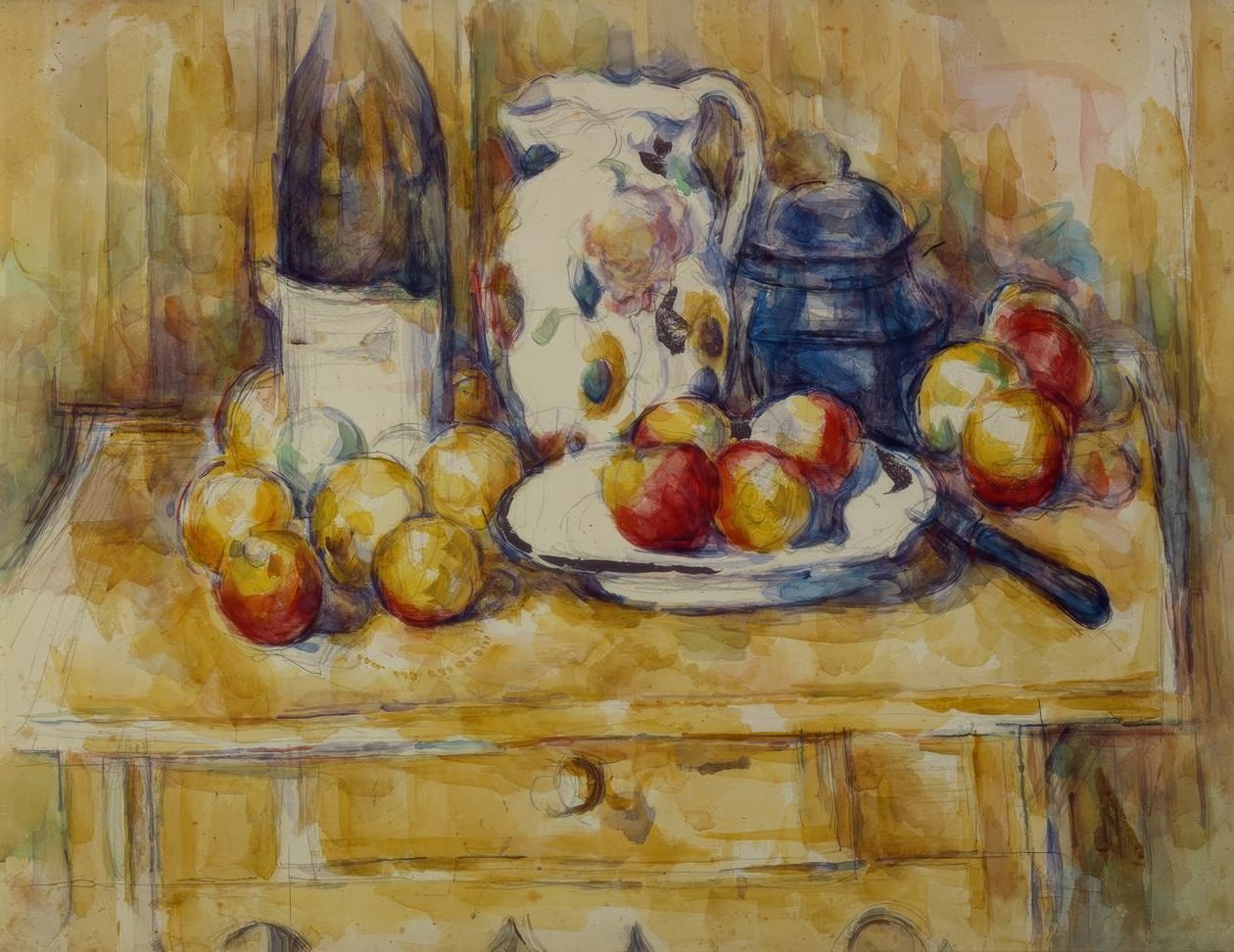 Csendélet: Alma a komódon alkotó: Paul Cézanne