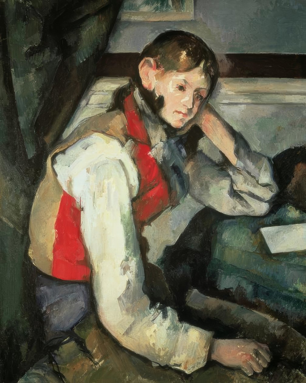 P.Cézanne, Fiatalember vörös mellényben alkotó: Paul Cézanne