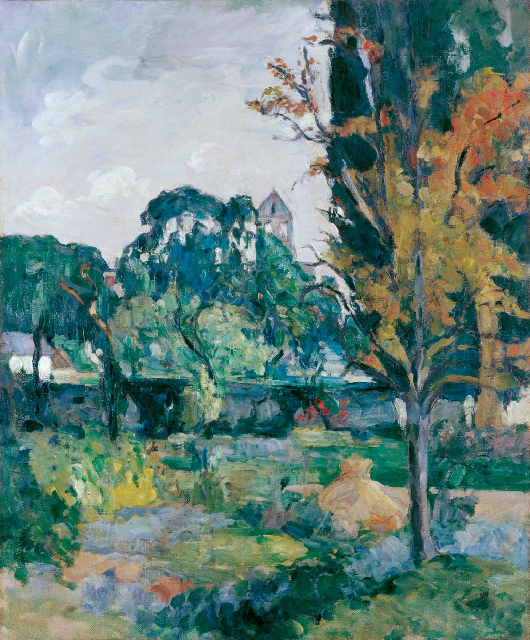 Tájkép harangtoronnyal alkotó: Paul Cézanne
