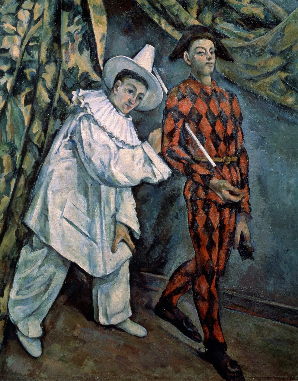 Pierrot és Harlequin Mardi-Gras, 1888. alkotó: Paul Cézanne