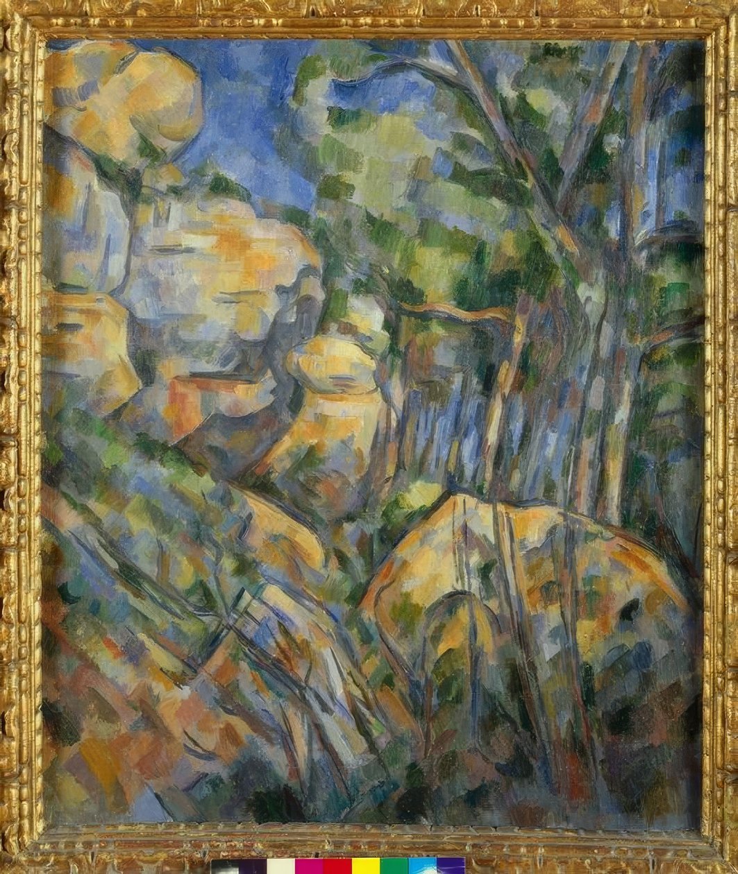Sziklák a Château-Noir feletti barlangok közelében alkotó: Paul Cézanne