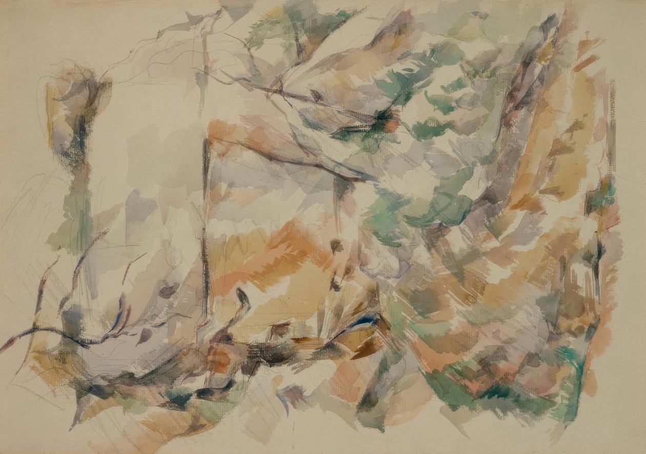Sziklák a Château-Noir feletti barlangok közelében alkotó: Paul Cézanne