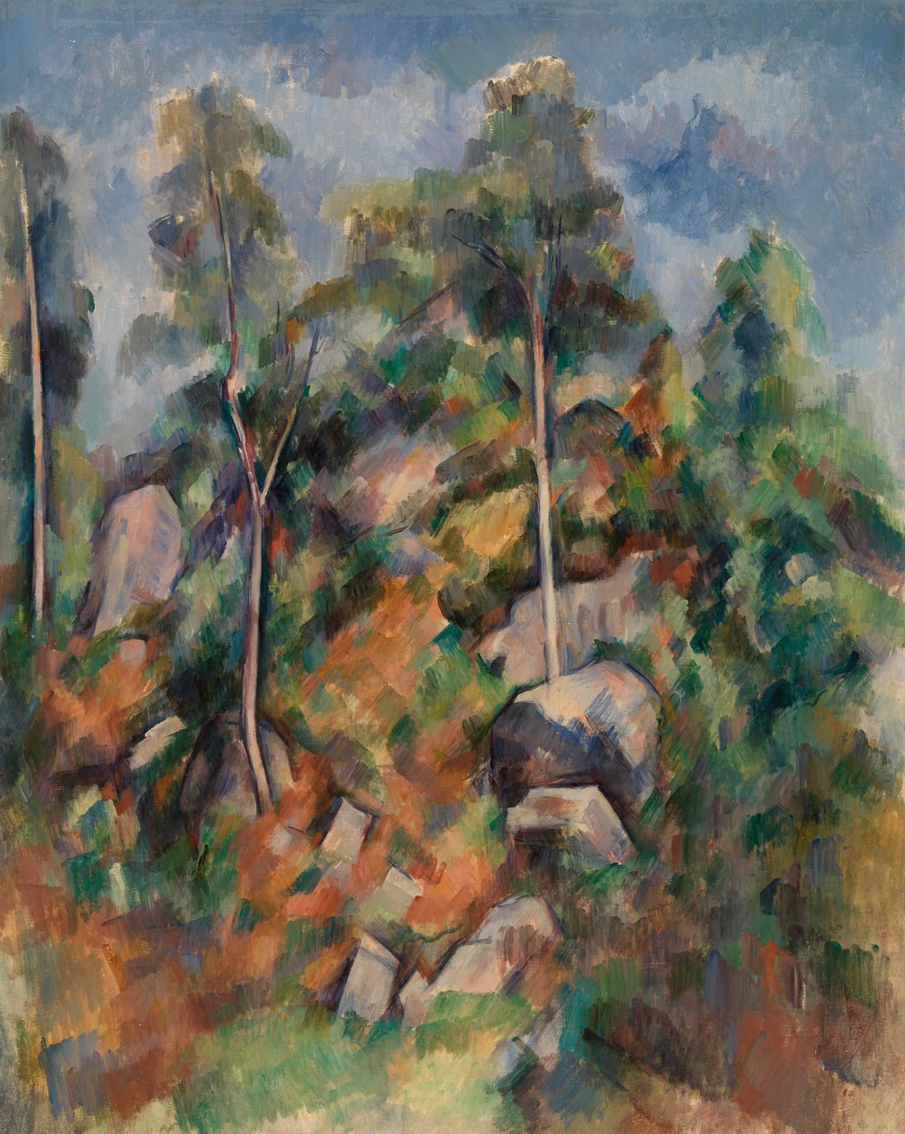 Sziklák és Fák alkotó: Paul Cézanne