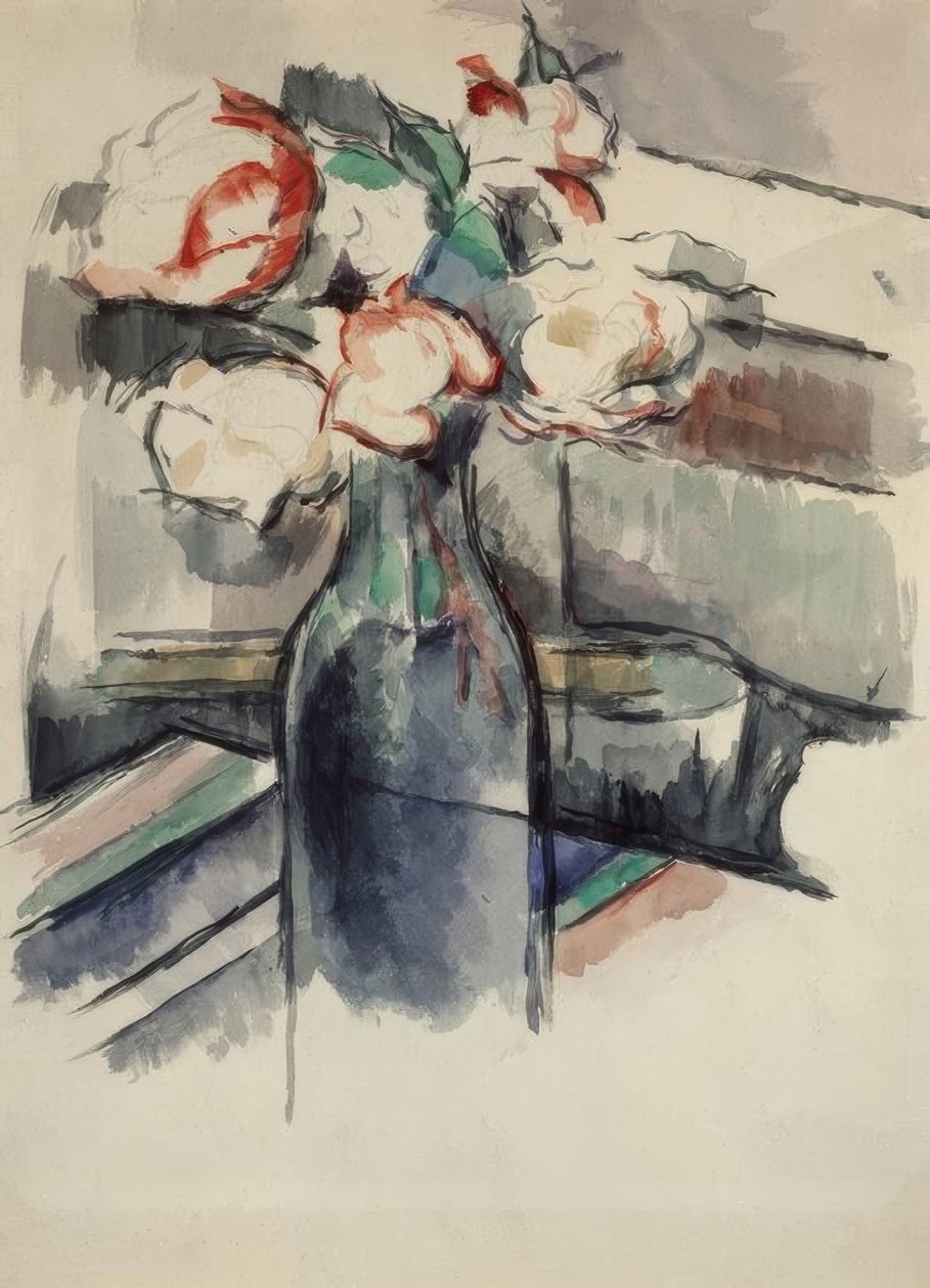 Rózsa egy üvegben alkotó: Paul Cézanne