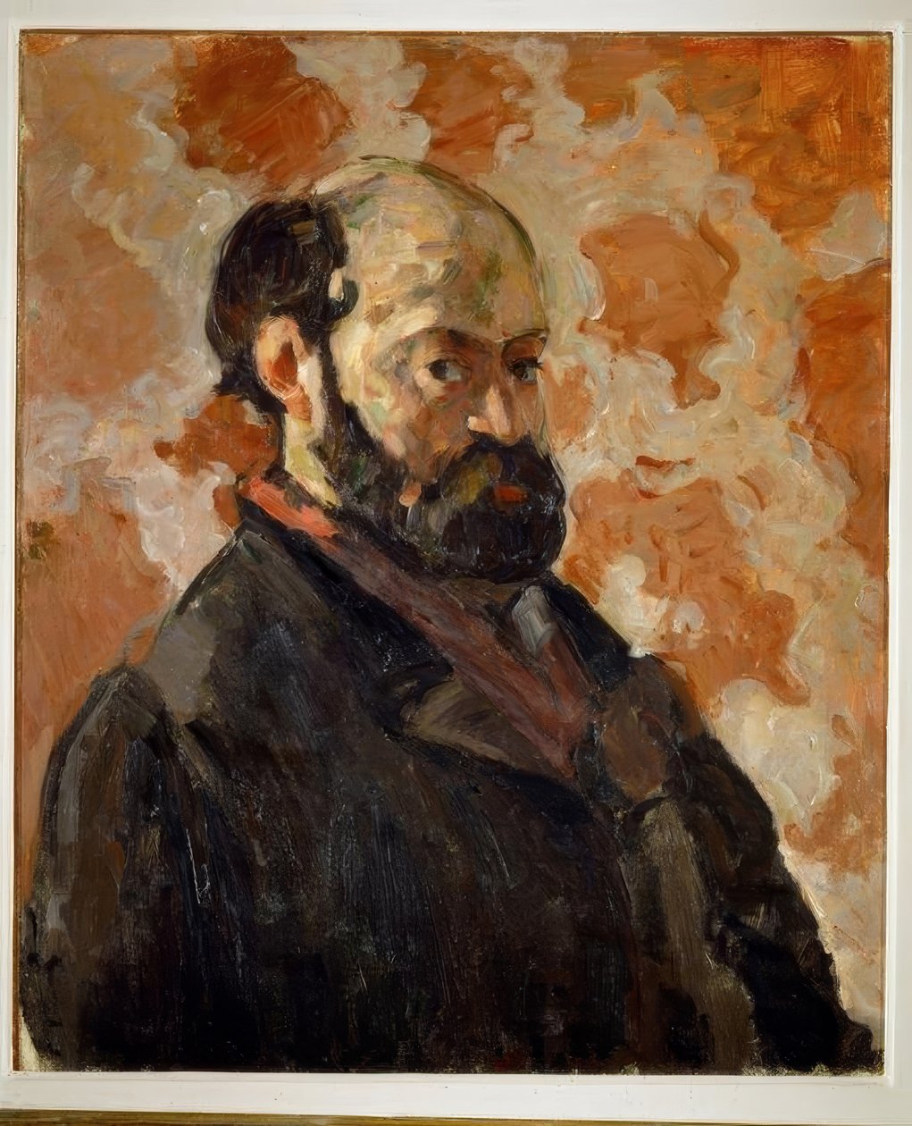 Önarckép rózsaszín háttér előtt alkotó: Paul Cézanne