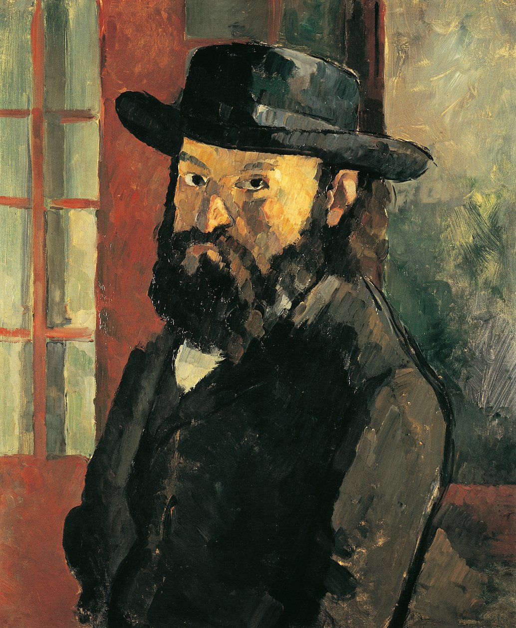 Önarckép kalappal alkotó: Paul Cézanne