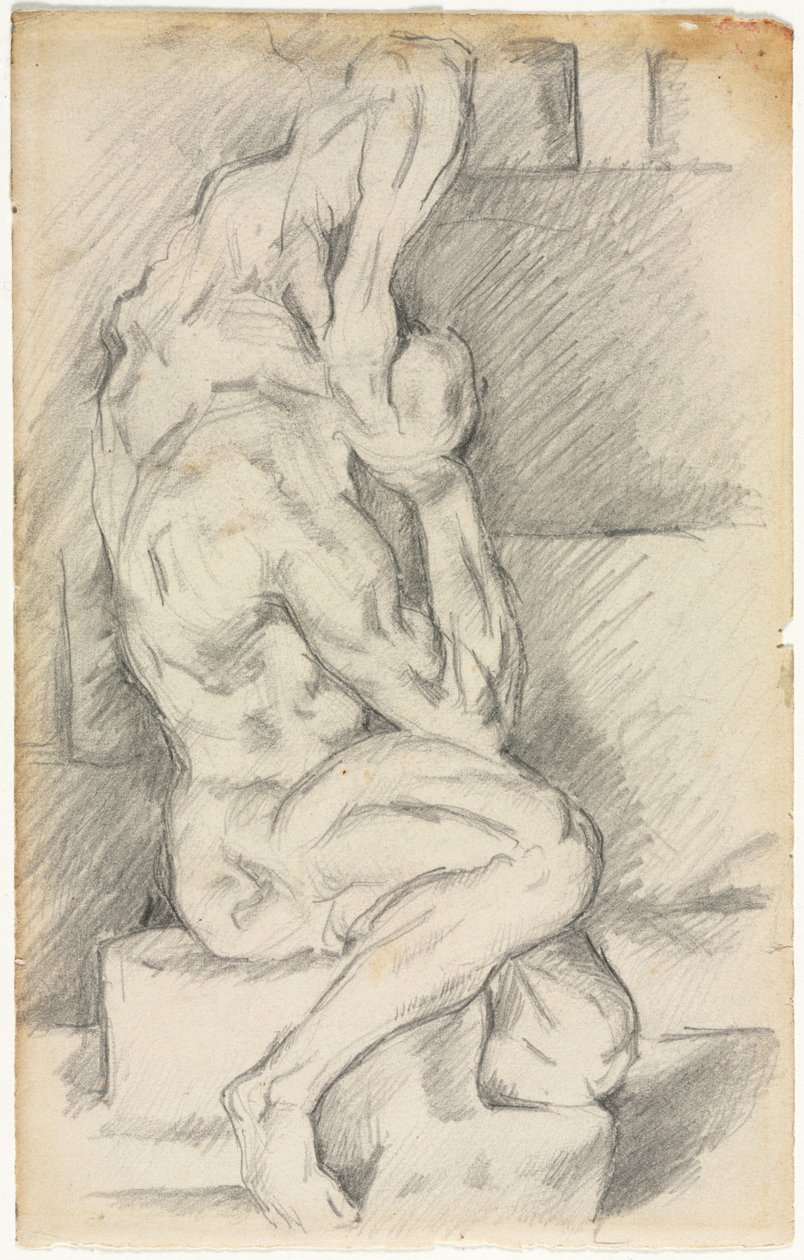 Anatómiai szobor vázlata recto Madame Cézanne verso vázlata, 188184. alkotó: Paul Cézanne