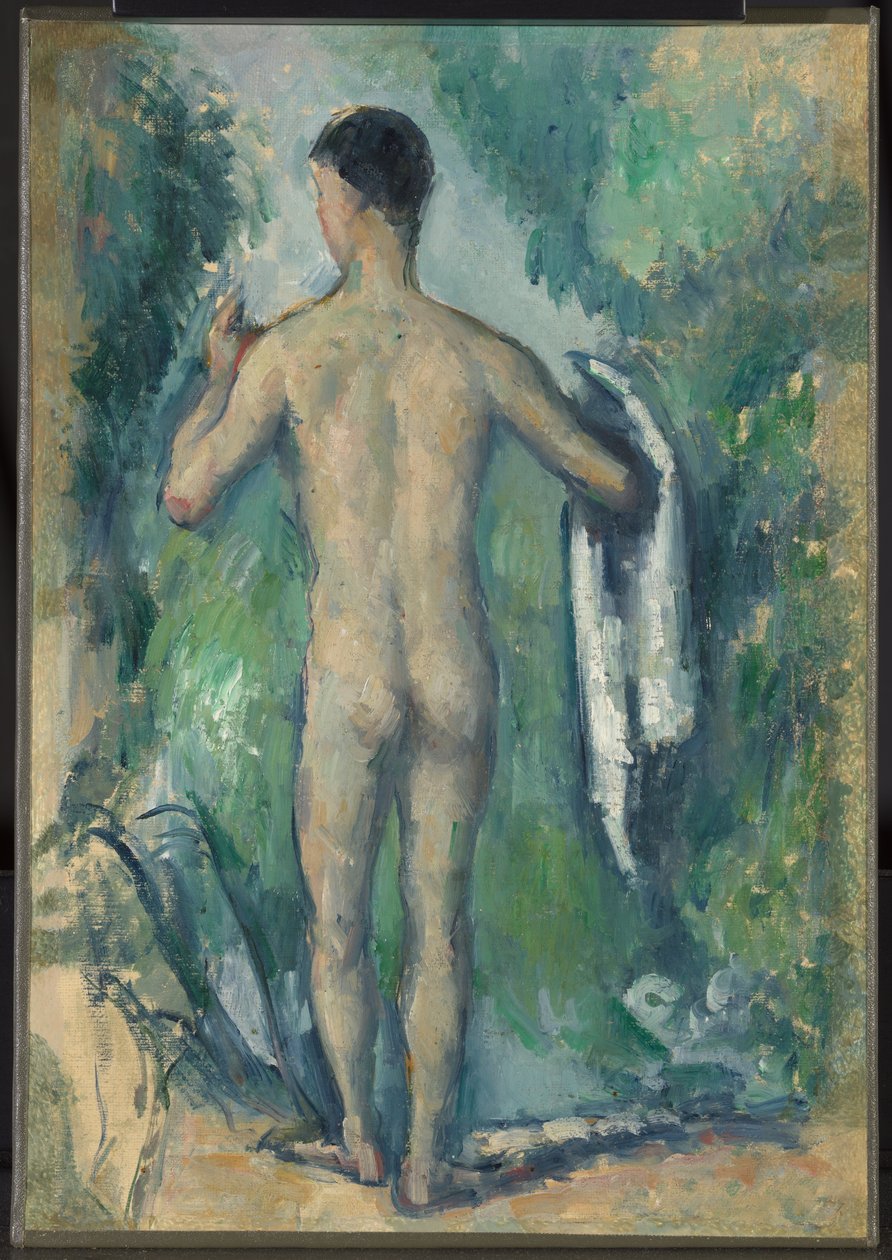 Álló fürdőző, hátulról nézve alkotó: Paul Cézanne