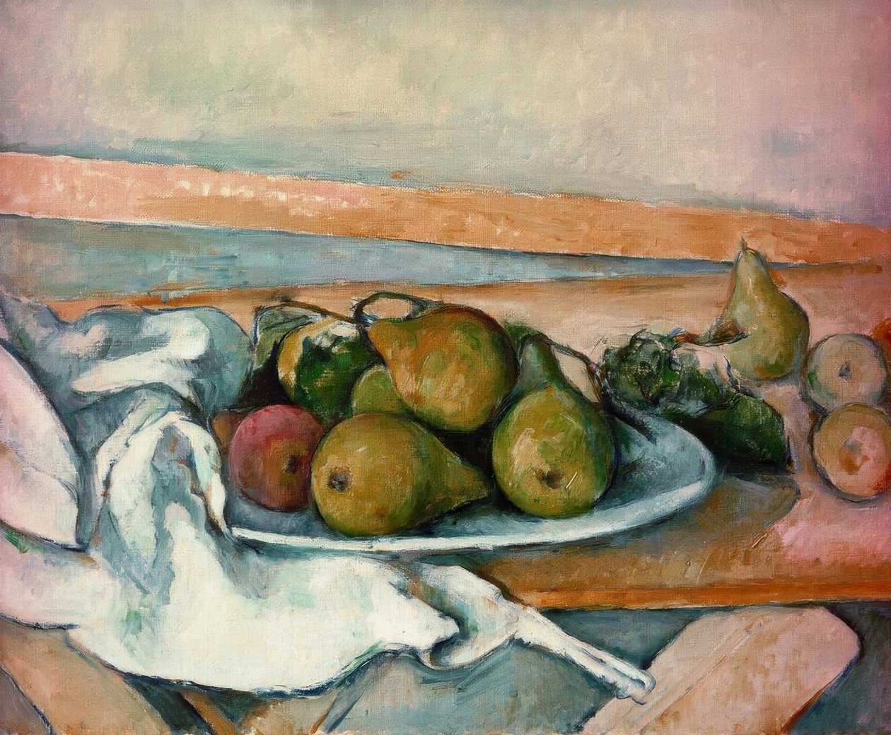 Csendélet körtével alkotó: Paul Cézanne