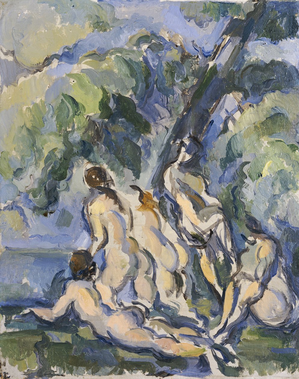 Tanulmány a nagy fürdőzőknek, 1902-2006 körül alkotó: Paul Cézanne