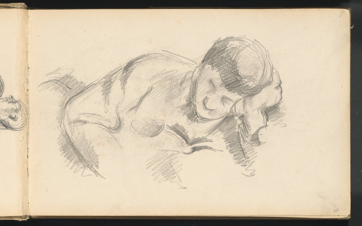 A művész fia könyökére támaszkodva, c. 1887. alkotó: Paul Cézanne