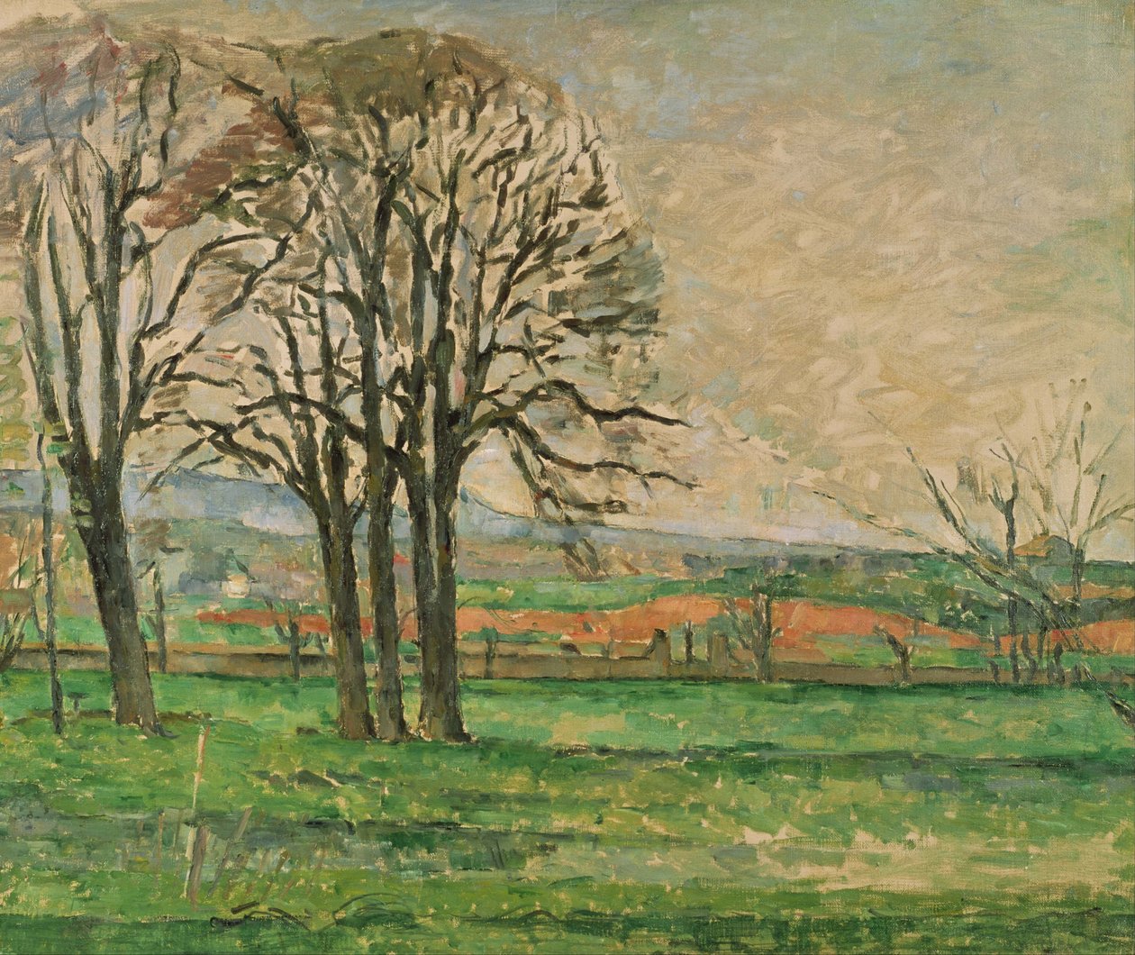 A csupasz fák Jas de Bouffanban, 1885-1886 alkotó: Paul Cézanne