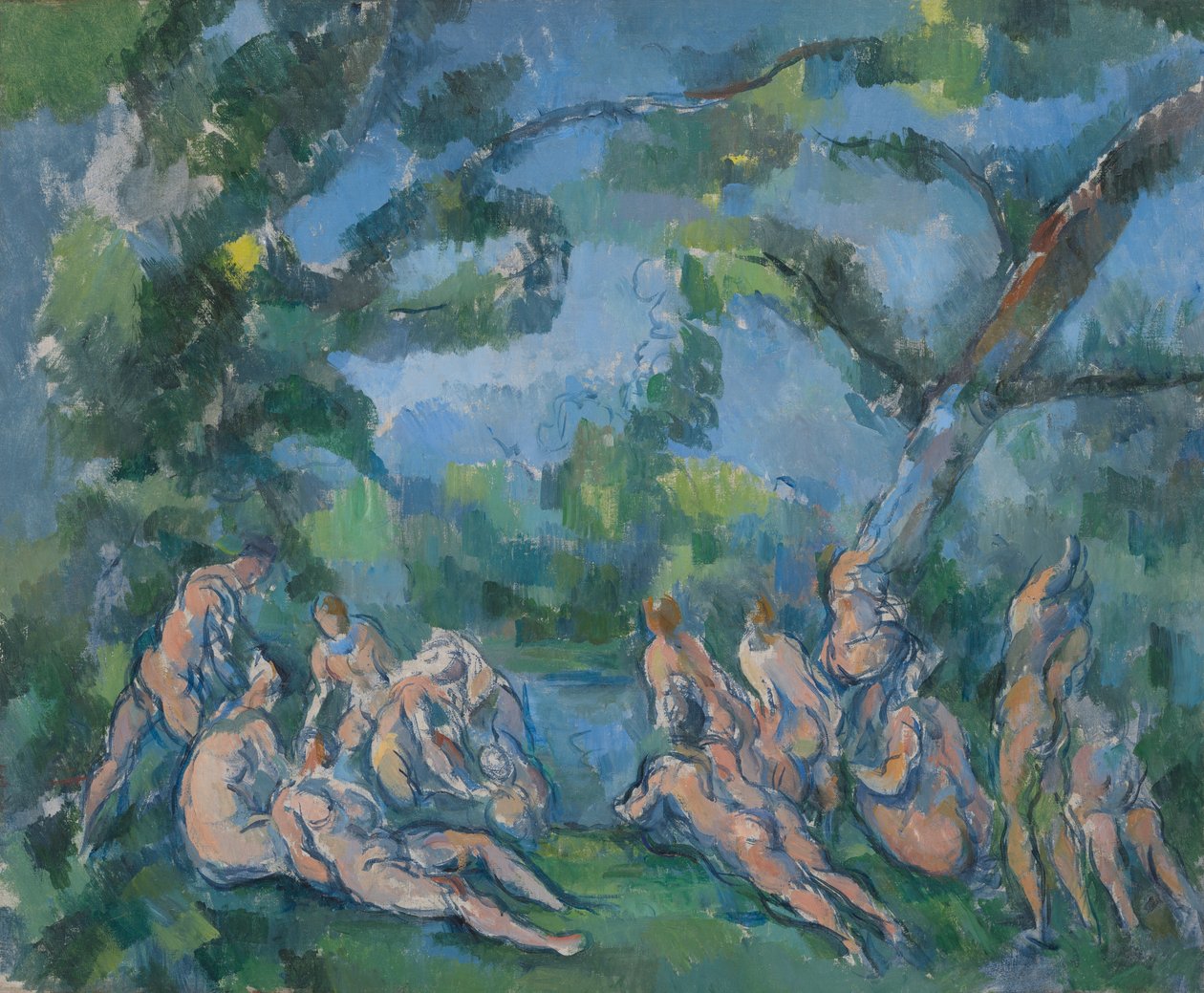 A fürdőzők alkotó: Paul Cézanne