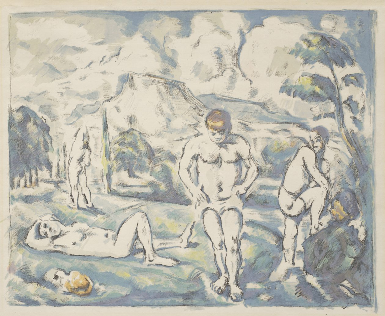 A fürdőzők: Nagytányér, 1898 alkotó: Paul Cézanne