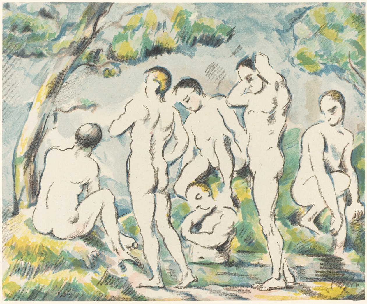 A fürdőzők kistányérja, 1897. alkotó: Paul Cézanne