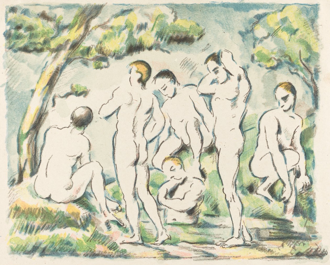 A fürdőzők kistányérja, 1897. alkotó: Paul Cézanne