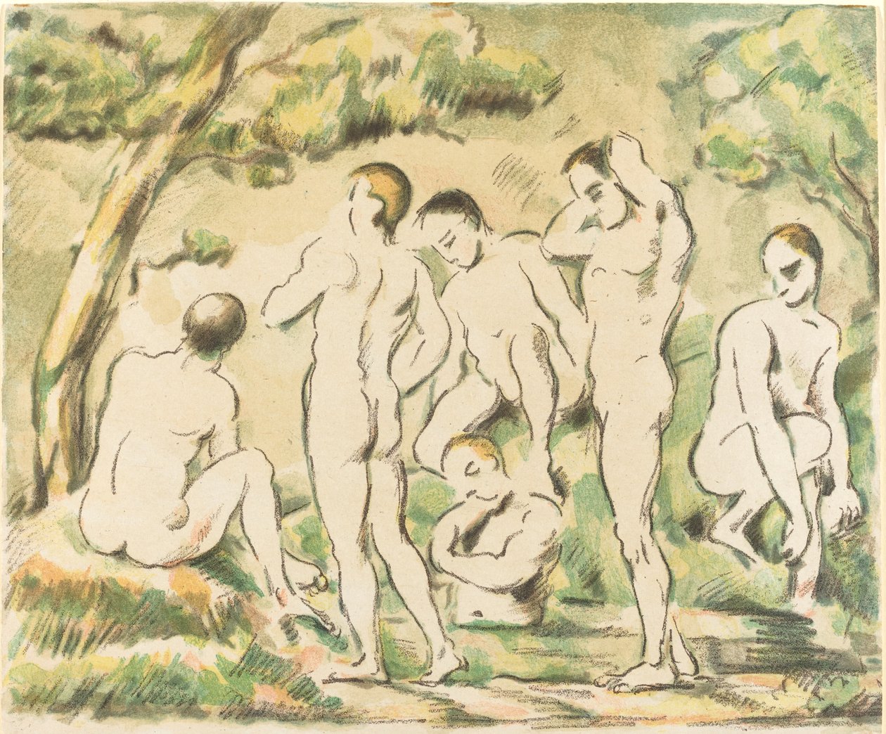 A fürdőzők kistányérja, 1897. alkotó: Paul Cézanne