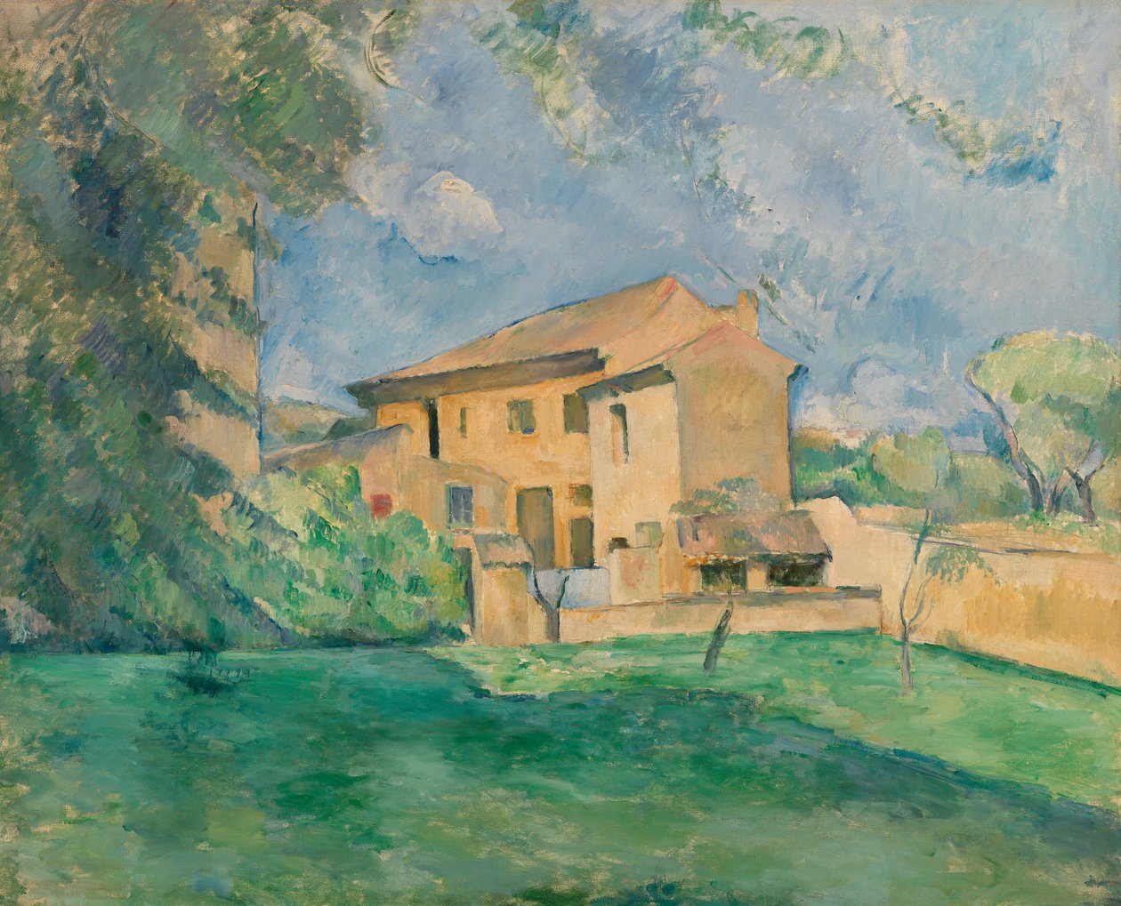 A farm a Jas de Bouffanban alkotó: Paul Cézanne