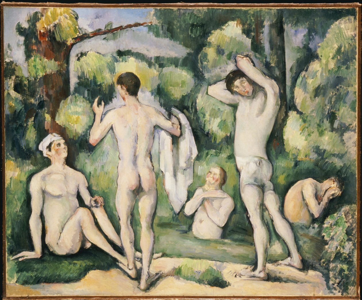 Az öt fürdőző, 1880-82 körül alkotó: Paul Cézanne