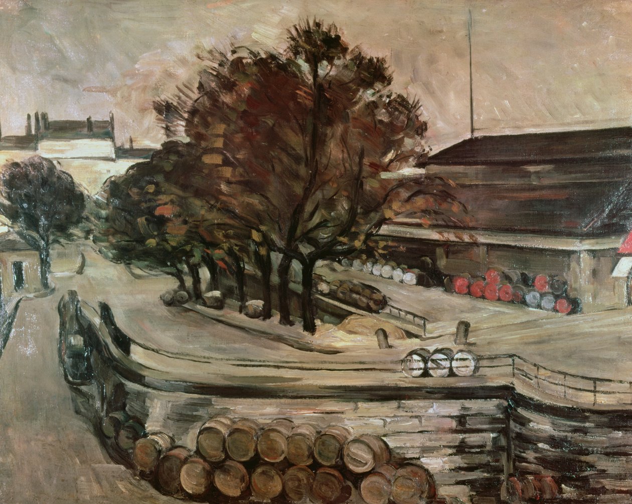 A Halle aux Vins, a rue de Jussieu felől nézve, 1872 alkotó: Paul Cézanne
