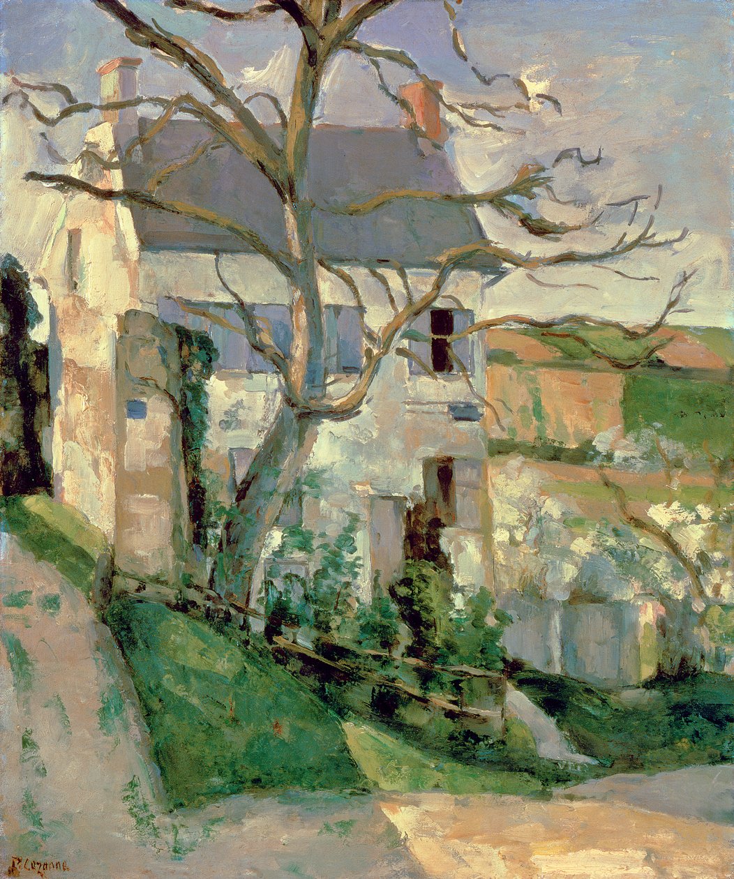 A ház és a fa, 1873-74 körül alkotó: Paul Cézanne