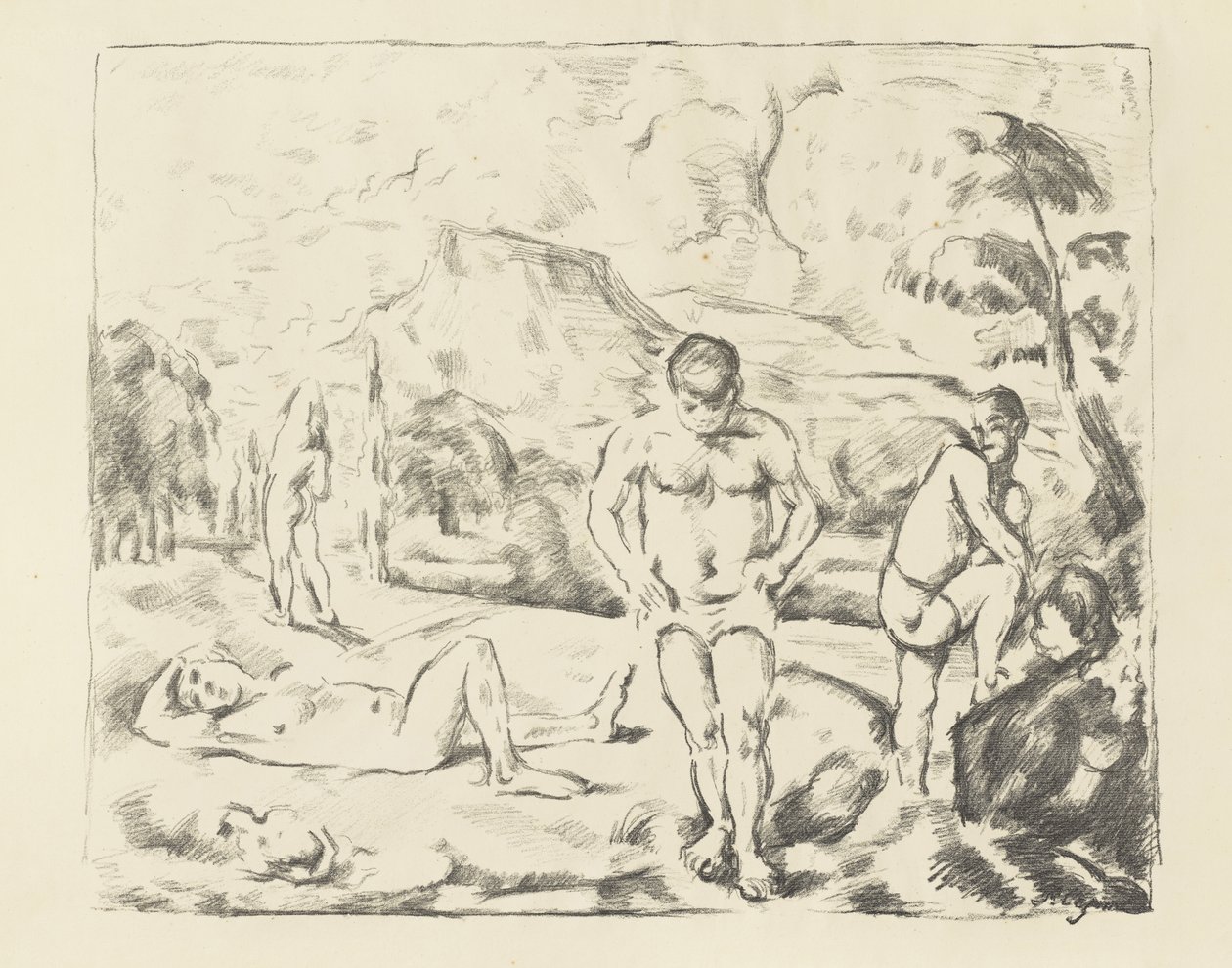 A nagy fürdőzők, 1896-97 alkotó: Paul Cézanne