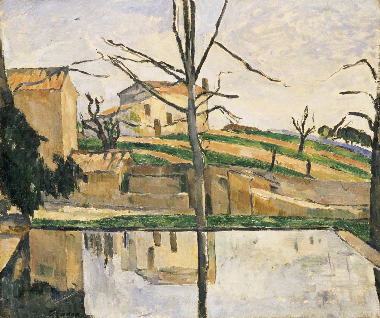 A medence Jas de Bouffanban, 1878 körül alkotó: Paul Cézanne
