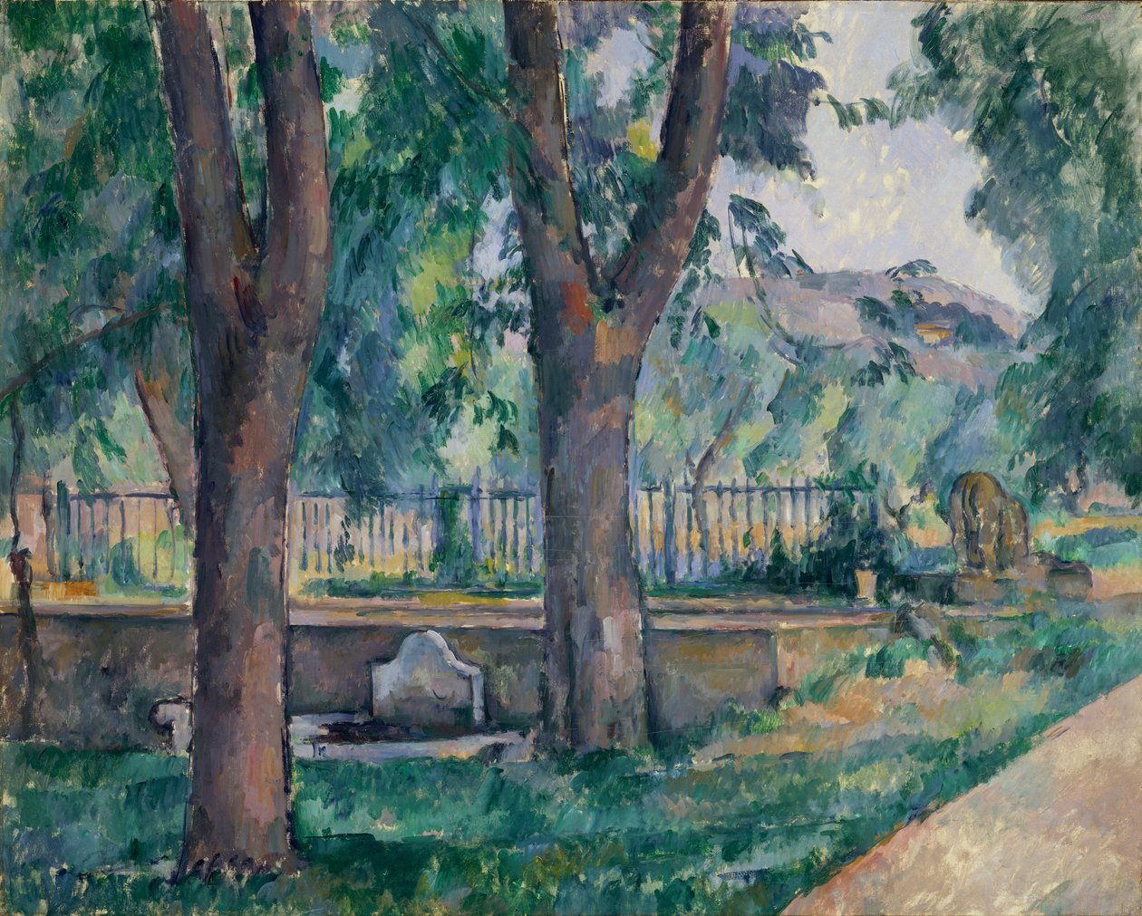A medence Jas de Bouffanban, kb. 1885-86. alkotó: Paul Cézanne