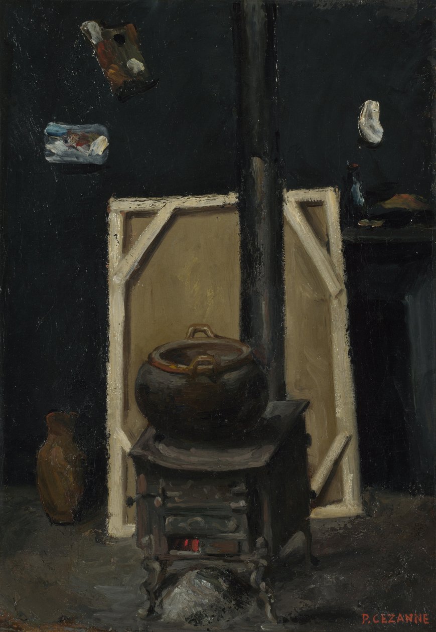 A kályha a műteremben, 1865 körül alkotó: Paul Cézanne