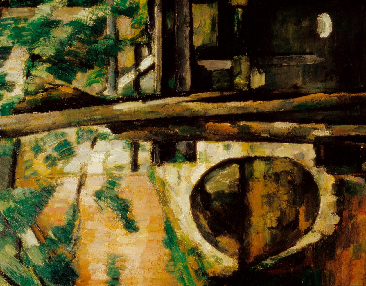A maincyi híd (más néven Pont de Mennecy), részlet alkotó: Paul Cézanne