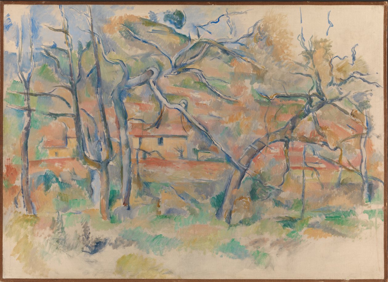 Fák és ház, Provence alkotó: Paul Cézanne