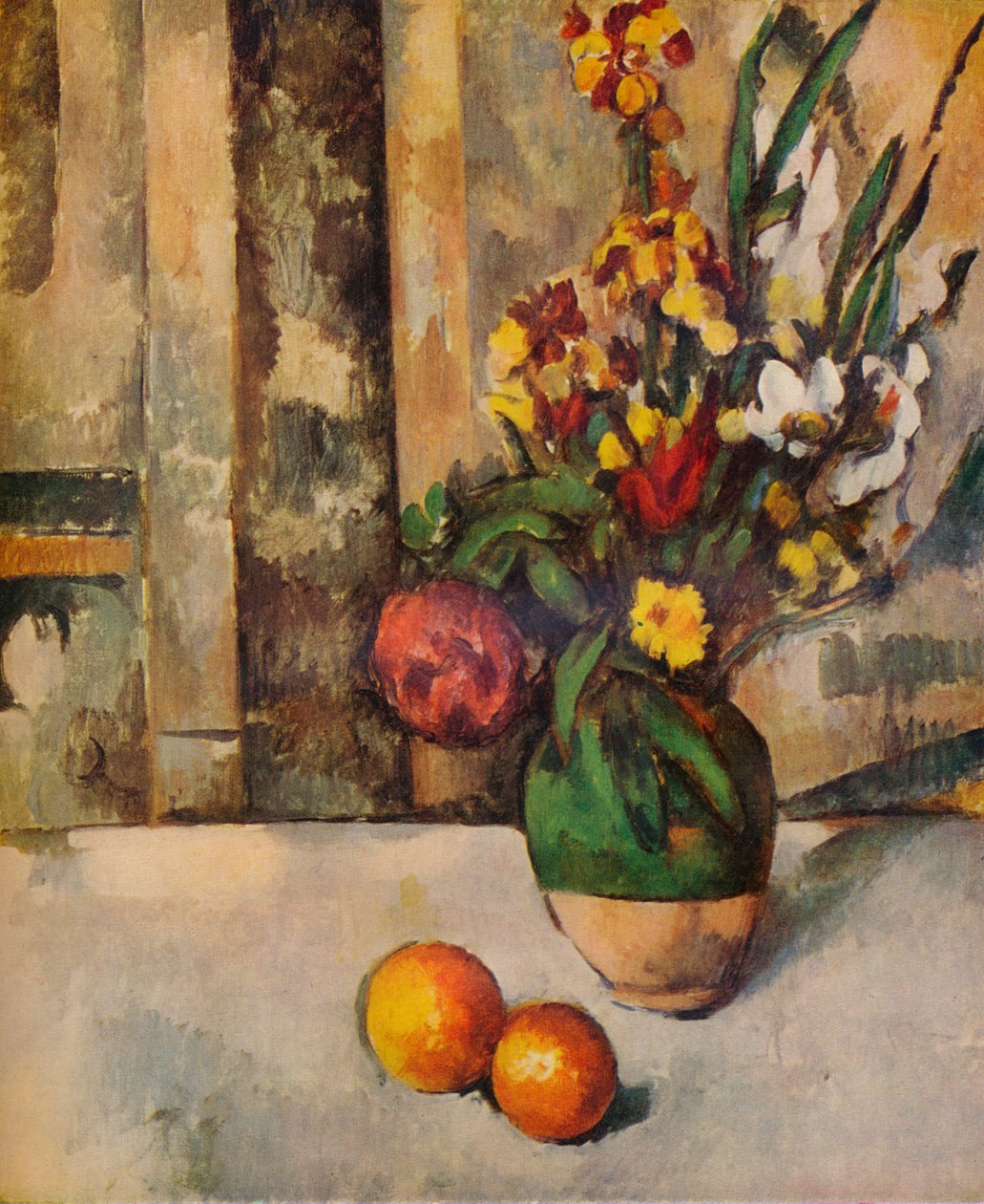 „Váza virágokkal és almákkal”, XIX. század alkotó: Paul Cézanne
