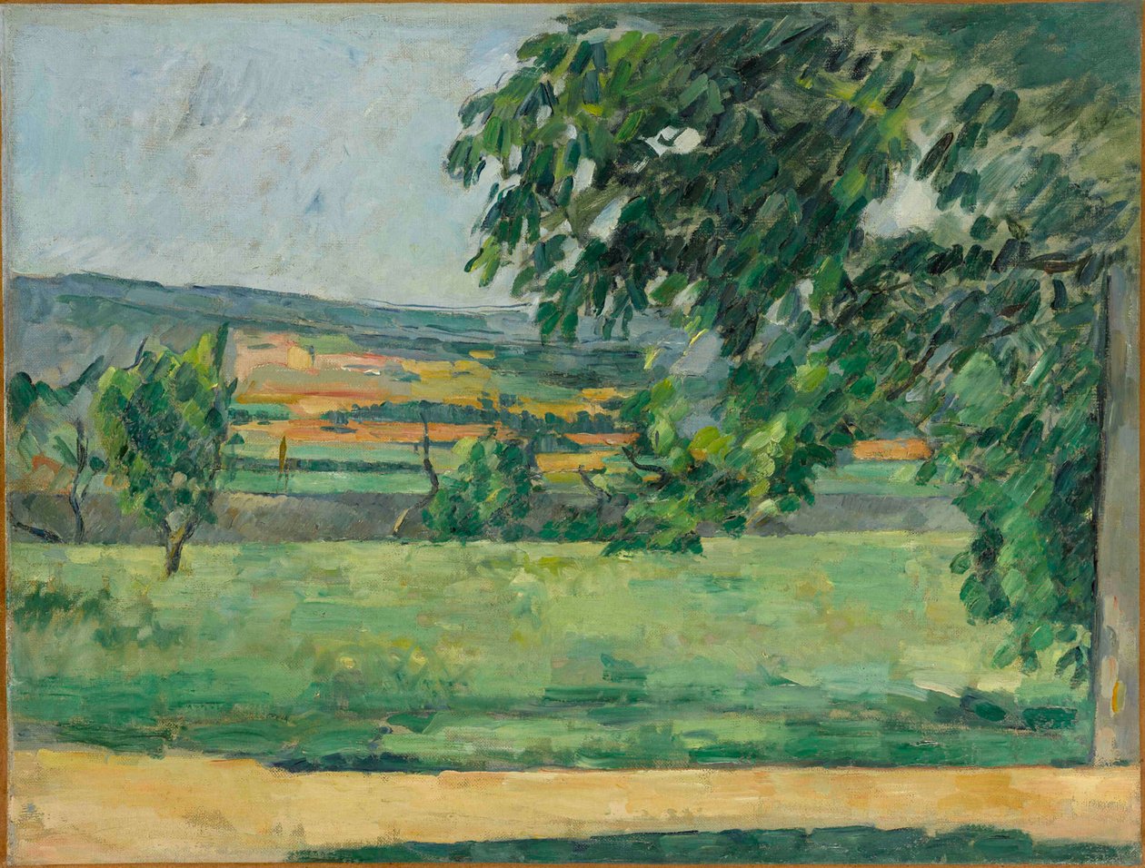 Jas de Bouffan látképe, 1875-1876. alkotó: Paul Cézanne