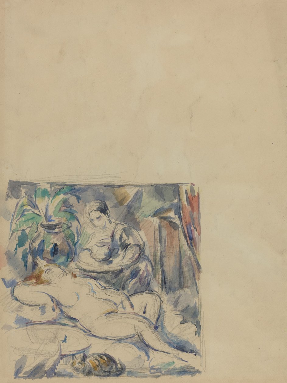 Ébredés [verso] alkotó: Paul Cézanne