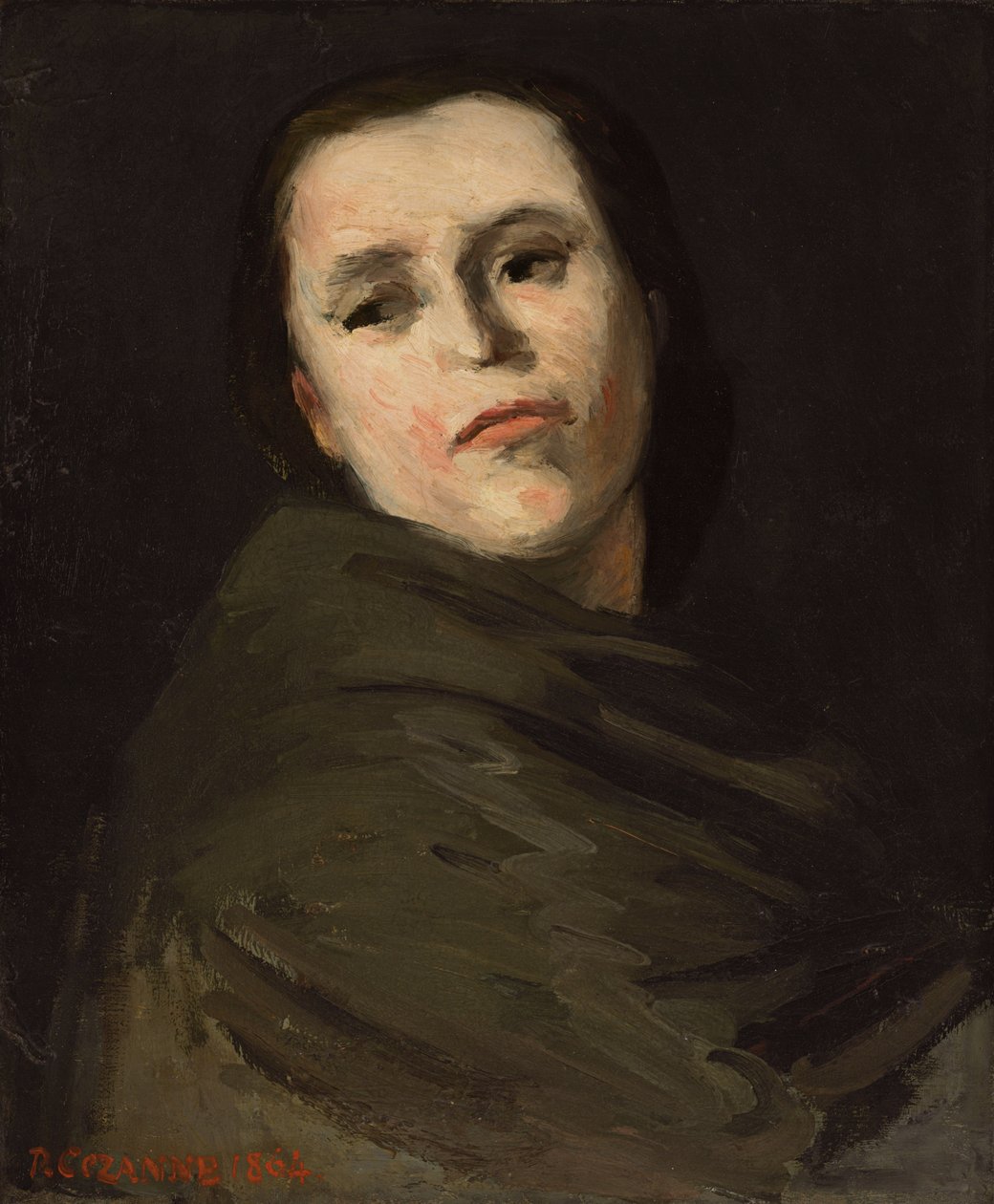 Női fej; Tete de femme, 1864 alkotó: Paul Cézanne