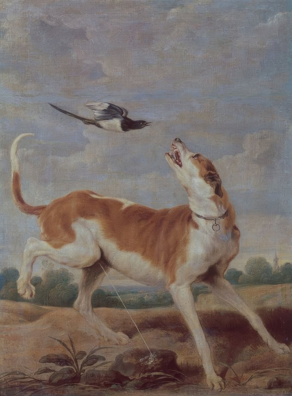 El perro y la picaza’, 17. század, Olaj, vászon, 115 cm x 83 cm, P01868 alkotó: Paul De Vos