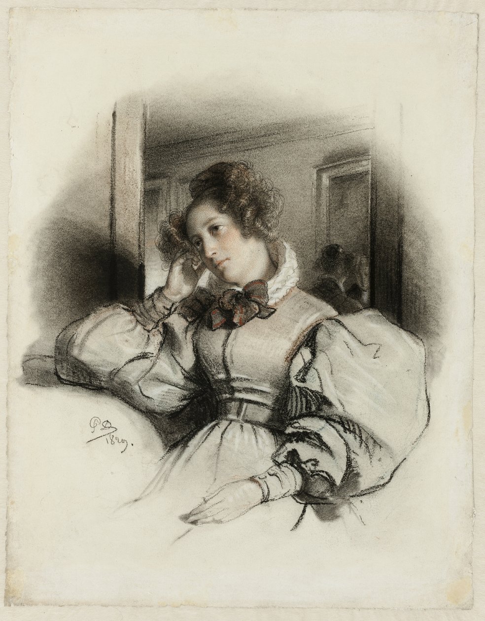 E.D asszony portréja alkotó: Paul Delaroche