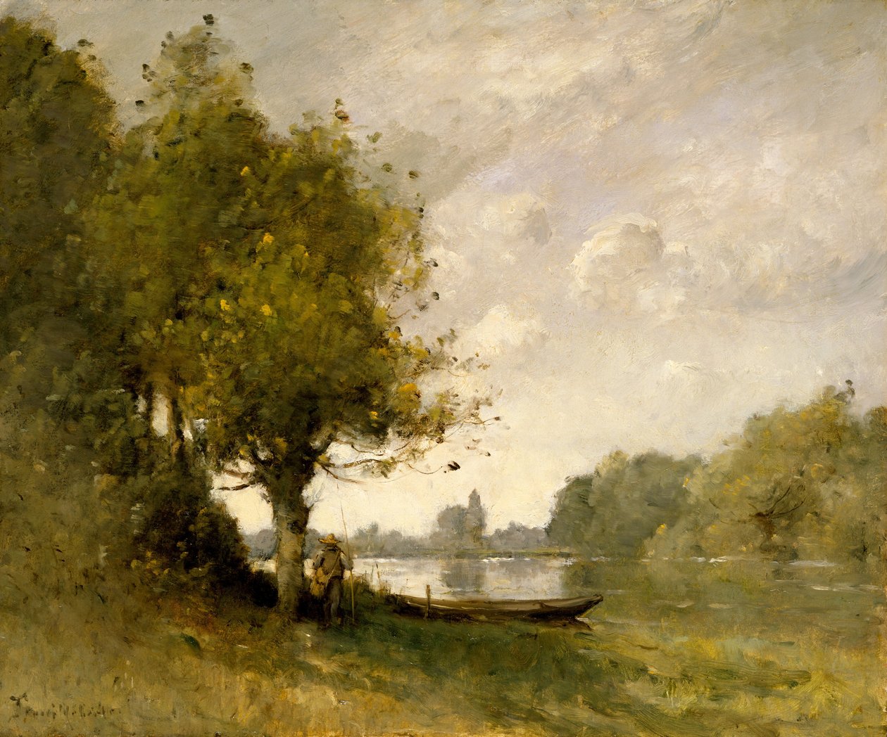 Egy tó Nangis közelében, 1880-95. alkotó: Paul Desire Trouillebert