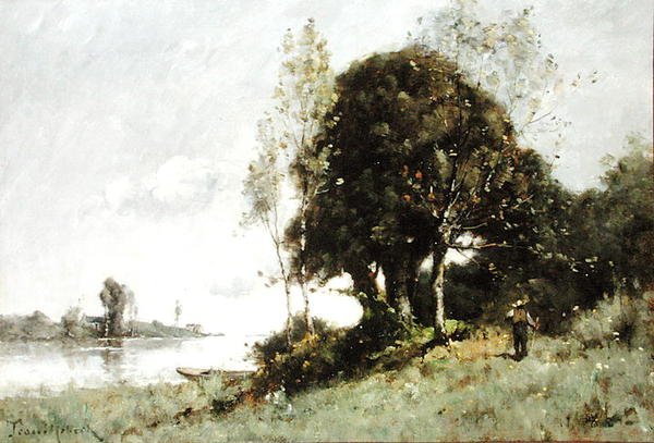 Isle on the Loire (olaj, vászon) alkotó: Paul Desire Trouillebert